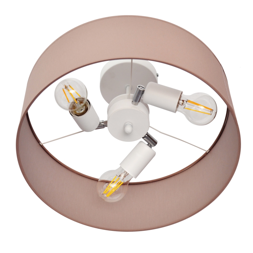 Κρεμαστό φωτιστικό ALBA 3xE27/15W/230V ροζ