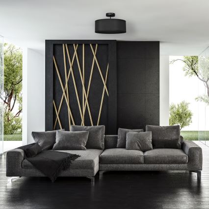 Κρεμαστό φωτιστικό ALBA 3xE27/15W/230V μαύρο