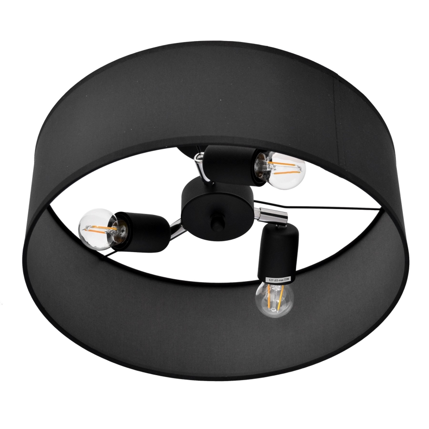 Κρεμαστό φωτιστικό ALBA 3xE27/15W/230V μαύρο