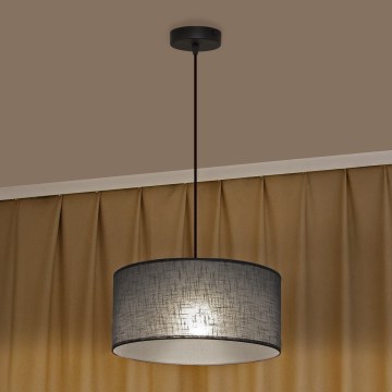 Κρεμαστό φωτιστικό ALBA με καλώδιο, 1xE27/15W/230V, Ø 40 cm, γκρι