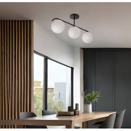 Κρεμαστό φωτιστικό AMADEO 3xE14/40W/230V μαύρο