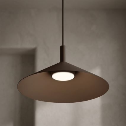 Κρεμαστό φωτιστικό ANEGA με καλώδιο 1xGX53/15W/230V, Ø 30 εκ., καφέ