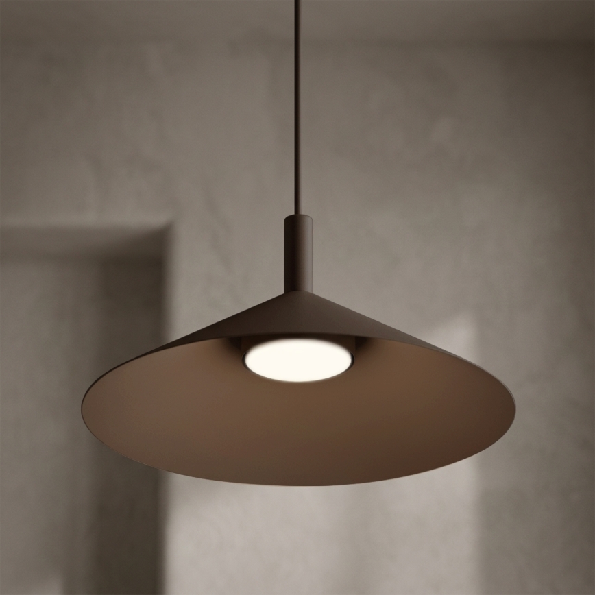 Κρεμαστό φωτιστικό ANEGA με καλώδιο 1xGX53/15W/230V, Ø 30 εκ., καφέ
