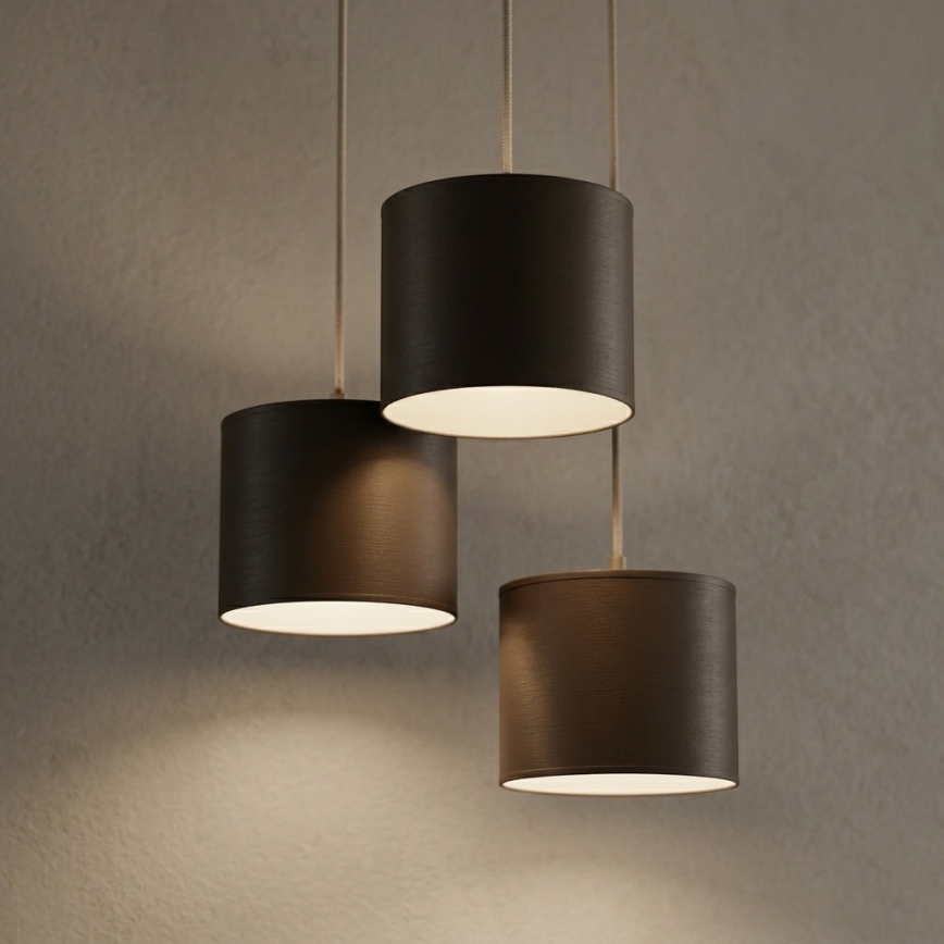 Κρεμαστό φωτιστικό ARDEN με καλώδιο, 3xE27/15W/230V, διάμετρος 30 cm, μπεζ/καφέ