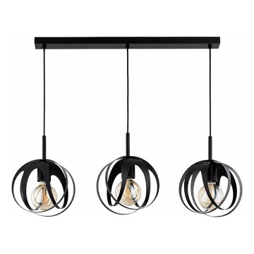 Κρεμαστό φωτιστικό ASANI με καλώδιο, 3xE27/15W/230V, μαύρο