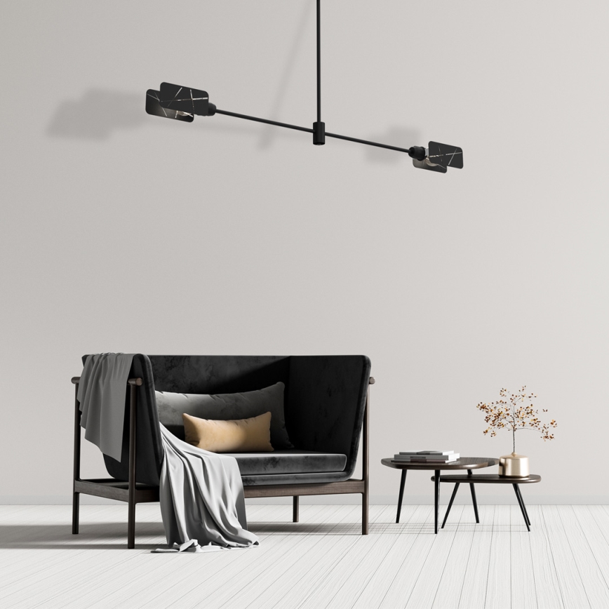 Κρεμαστό φωτιστικό ASTRA 2xE27/60W/230V μαύρο