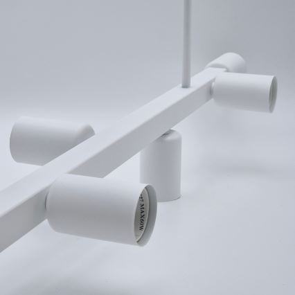 Κρεμαστό φωτιστικό ASTRID 8xE27/60W/230V λευκό