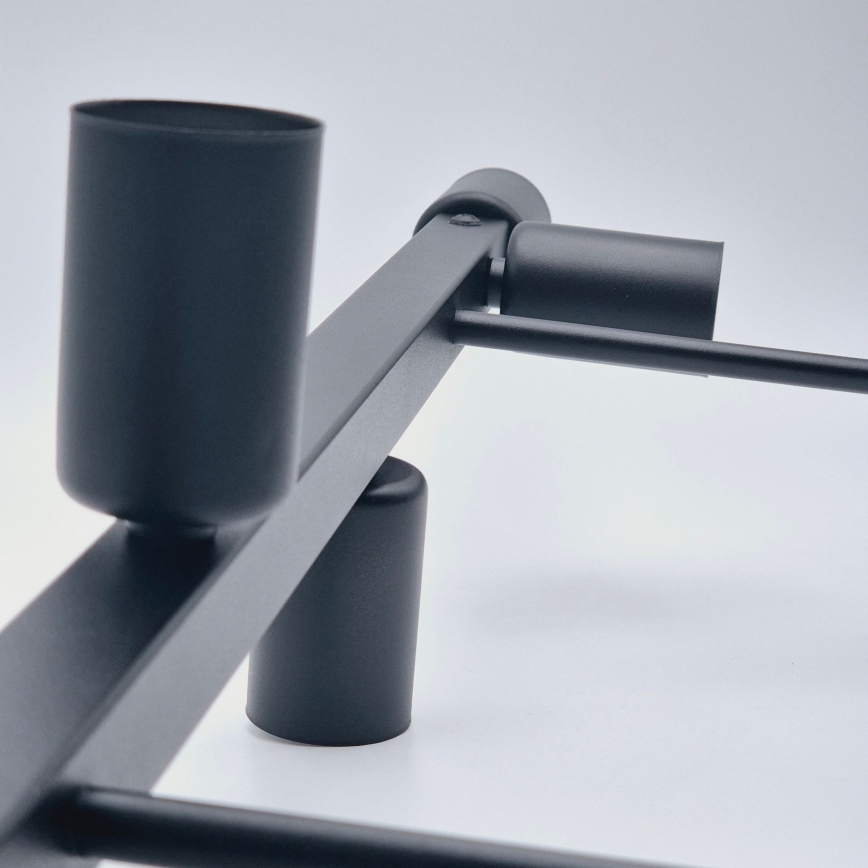 Κρεμαστό φωτιστικό ASTRID 8xE27/60W/230V μαύρο