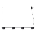 Κρεμαστό φωτιστικό AURA με καλώδιο 4xGX53/10W/230V, μαύρο