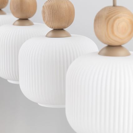 Κρεμαστό φωτιστικό BALLO με καλώδιο, 4xE14/10W/230V, μπεζ