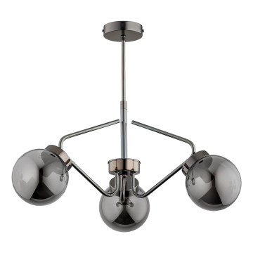 Κρεμαστό φωτιστικό BARSUM 3xE14/10W/230V γκρι