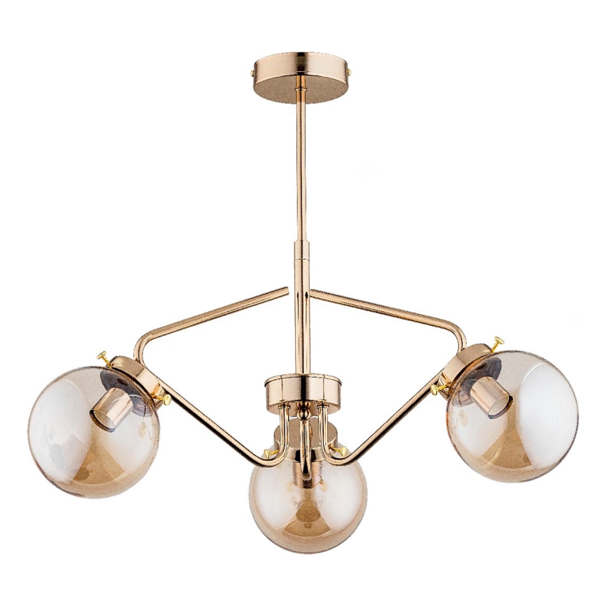 Κρεμαστό φωτιστικό BARSUM 3xE14/10W/230V χρυσό