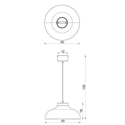 Κρεμαστό φωτιστικό BASCA με καλώδιο, 1xE27/15W/230V, σε κρεμ απόχρωση