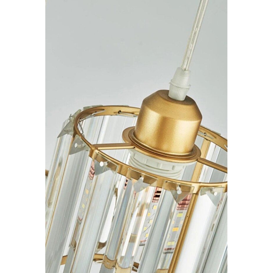 Κρεμαστό φωτιστικό BELLA με καλώδιο 3xE27/40W/230V, χρυσό