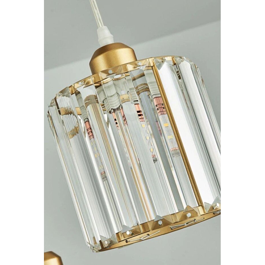 Κρεμαστό φωτιστικό BELLA με καλώδιο 3xE27/40W/230V, χρυσό