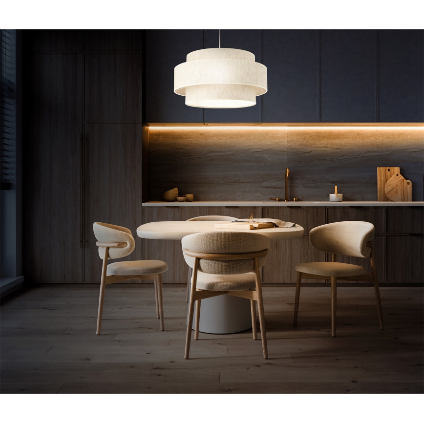 Κρεμαστό φωτιστικό BOHO με καλώδιο 1xE27/60W/230V, Ø 40 cm, λευκό