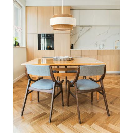 Κρεμαστό φωτιστικό BOHO με καλώδιο 1xE27/60W/230V Ø 40 εκ. κρεμ/γιούτα