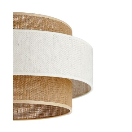 Κρεμαστό φωτιστικό BOHO με καλώδιο 1xE27/60W/230V Ø 40 εκ. κρεμ/γιούτα