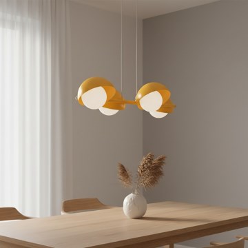 Κρεμαστό φωτιστικό BOOM με καλώδιο 4xG9/8W/230V, πορτοκαλί