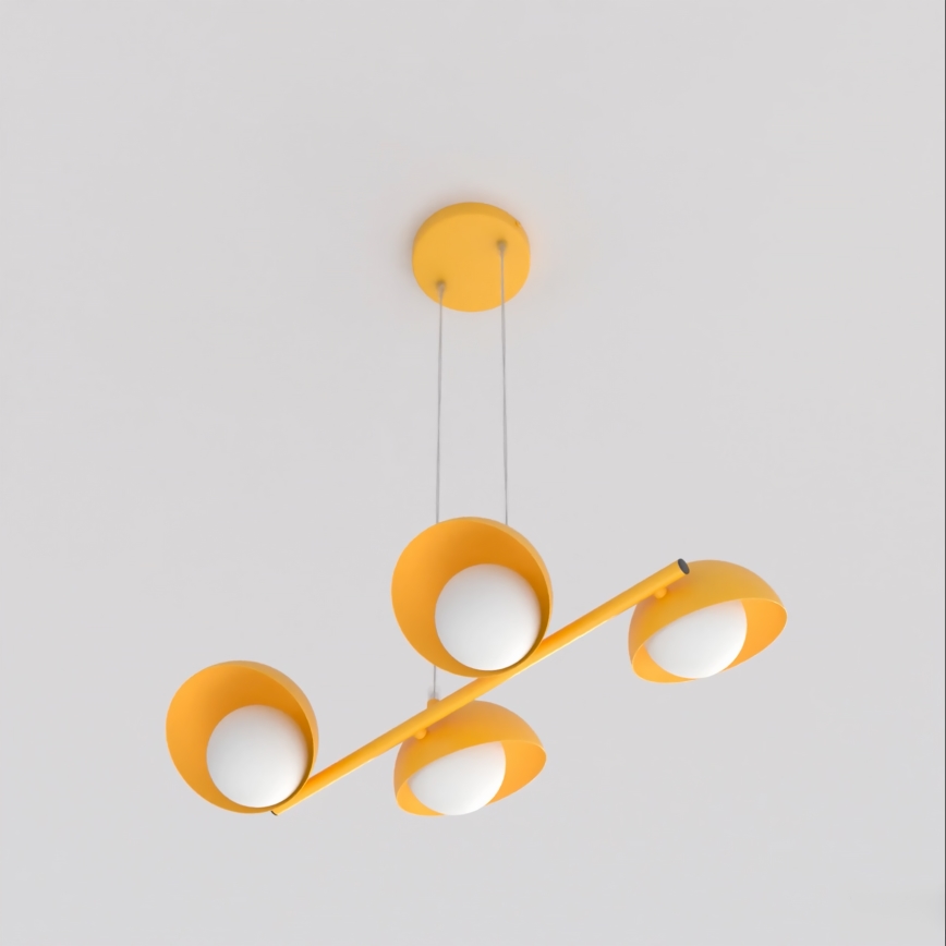 Κρεμαστό φωτιστικό BOOM με καλώδιο 4xG9/8W/230V, πορτοκαλί