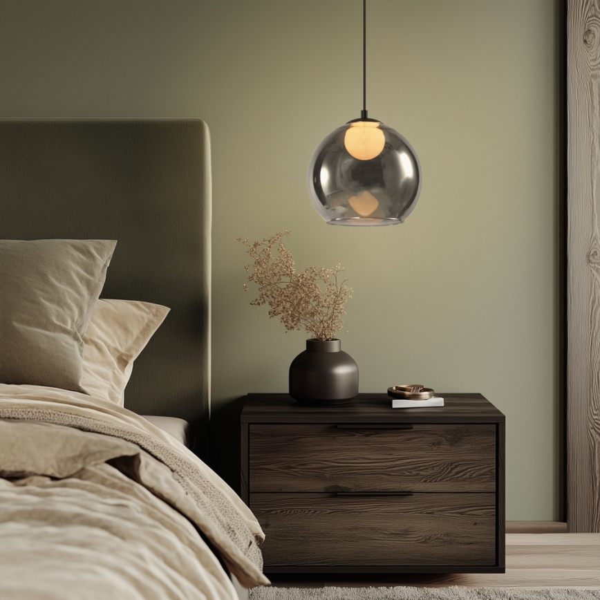 Κρεμαστό φωτιστικό BRIN με καλώδιο 1xG9/15W/230V καπνιστό μαύρο