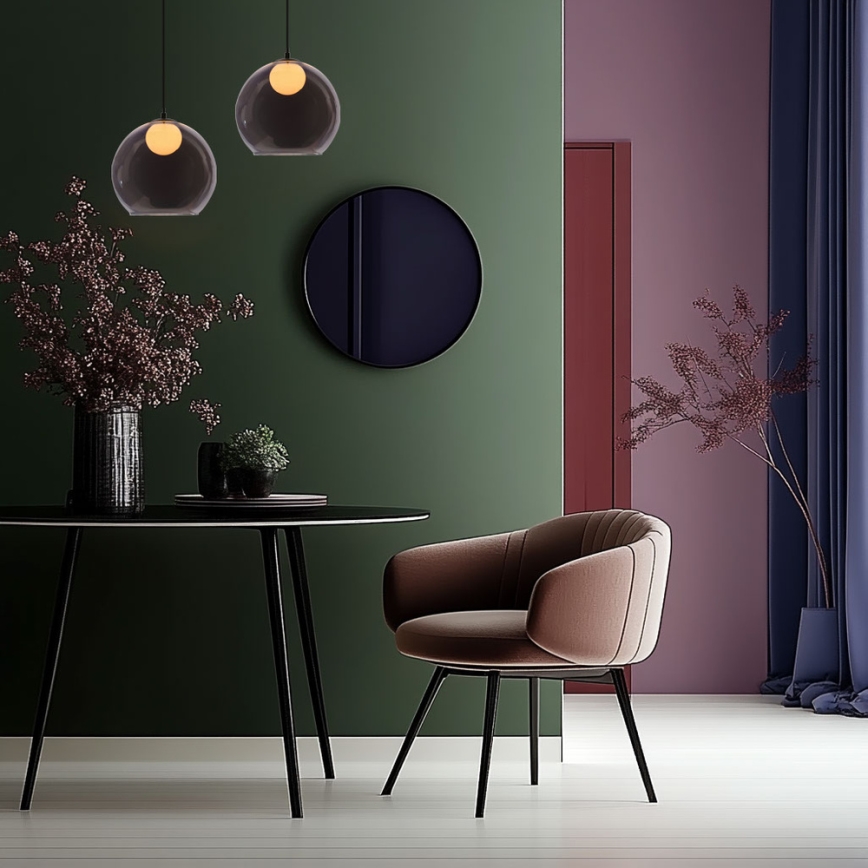 Κρεμαστό φωτιστικό BRIN με καλώδιο 1xG9/15W/230V καπνιστό μαύρο