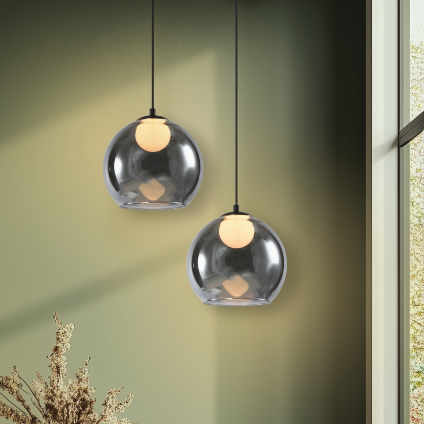 Κρεμαστό φωτιστικό BRIN με καλώδιο 1xG9/15W/230V καπνιστό μαύρο