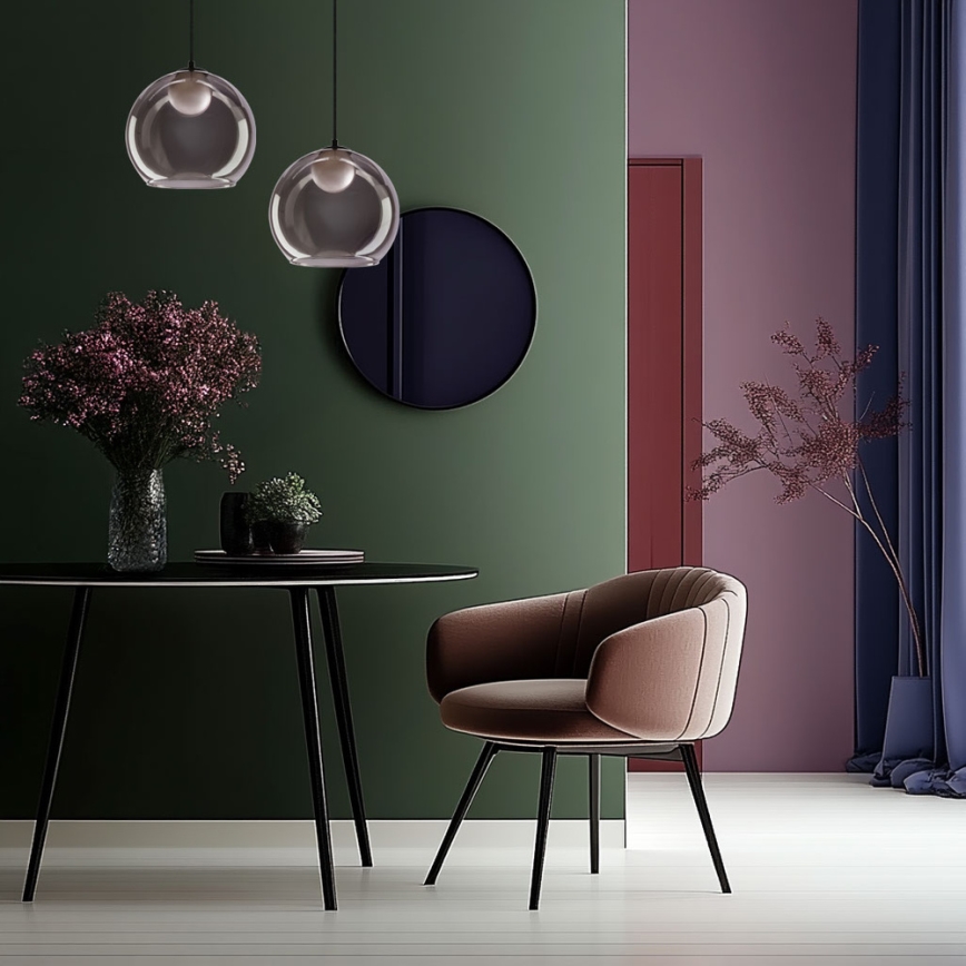 Κρεμαστό φωτιστικό BRIN με καλώδιο 1xG9/15W/230V καπνιστό μαύρο