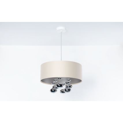 Κρεμαστό φωτιστικό BUBBLE με καλώδιο, 1xE27/60W/230V, Ø 40 cm, μπεζ