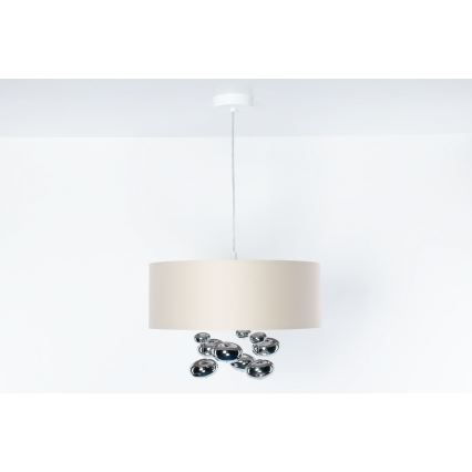 Κρεμαστό φωτιστικό BUBBLE με καλώδιο, 1xE27/60W/230V, Ø 40 cm, μπεζ