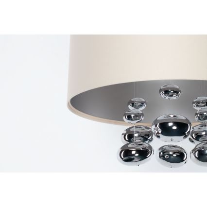 Κρεμαστό φωτιστικό BUBBLE με καλώδιο, 1xE27/60W/230V, Ø 40 cm, μπεζ