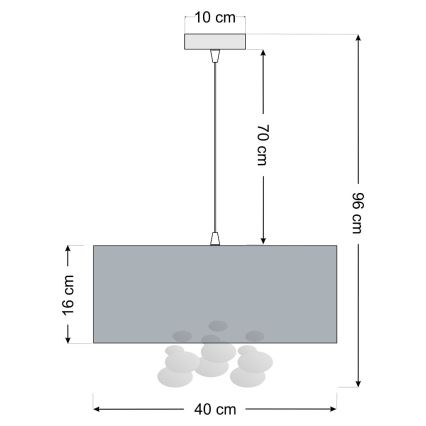Κρεμαστό φωτιστικό BUBBLE με καλώδιο, 1xE27/60W/230V, Ø 40 cm, μπεζ