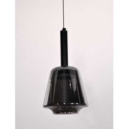 Κρεμαστό φωτιστικό BUENO με καλώδιο 1xGX53/9W/230V Ø 18 cm καπνιστό μαύρο