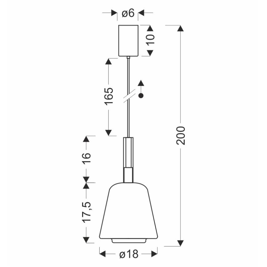 Κρεμαστό φωτιστικό BUENO με καλώδιο 1xGX53/9W/230V Ø 18 cm καπνιστό μαύρο