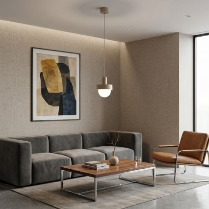 Κρεμαστό φωτιστικό CANAN με καλώδιο, 1xE27/15W/230V, διάμ. 20 εκ., μπεζ