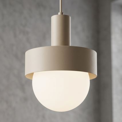 Κρεμαστό φωτιστικό CANAN με καλώδιο, 1xE27/15W/230V, διάμ. 20 εκ., μπεζ