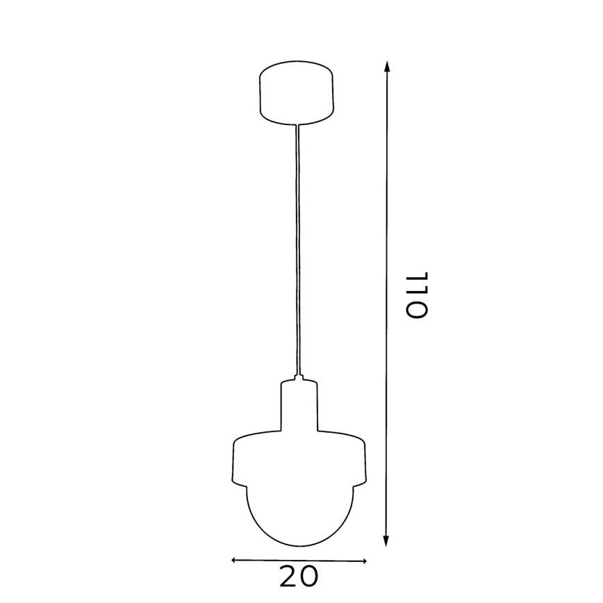 Κρεμαστό φωτιστικό CANAN με καλώδιο, 1xE27/15W/230V, διάμ. 20 εκ., μπεζ