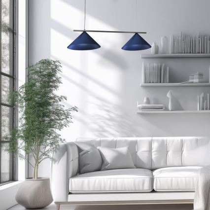 Κρεμαστό φωτιστικό CAPITAL με καλώδιο 2xGX53/15W/230V μπλε