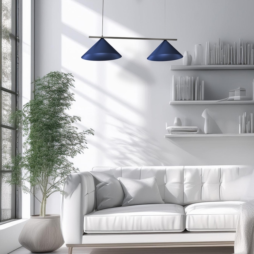 Κρεμαστό φωτιστικό CAPITAL με καλώδιο 2xGX53/15W/230V μπλε