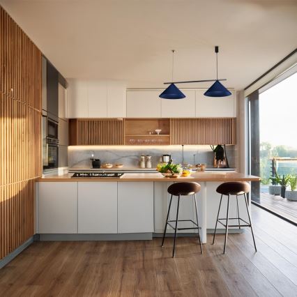 Κρεμαστό φωτιστικό CAPITAL με καλώδιο 2xGX53/15W/230V μπλε