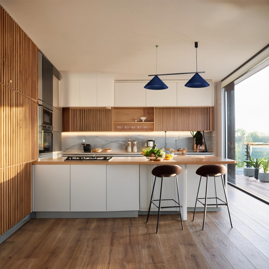 Κρεμαστό φωτιστικό CAPITAL με καλώδιο 2xGX53/15W/230V μπλε