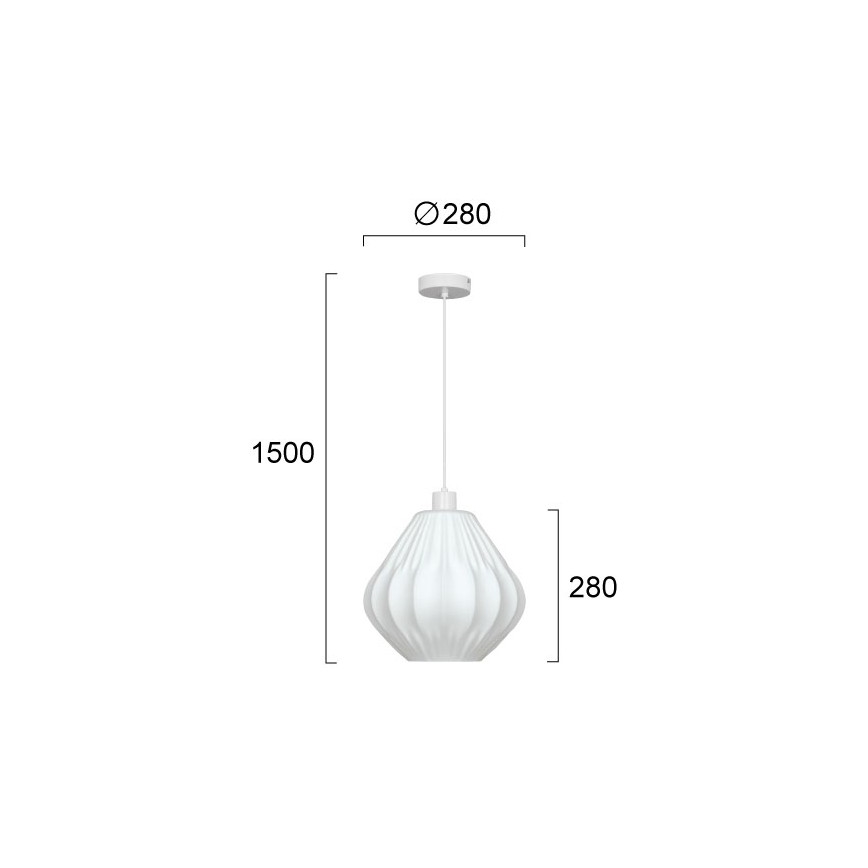 Κρεμαστό φωτιστικό CARSON με καλώδιο 1xE27/40W/230V λευκό