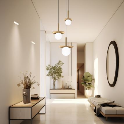 Κρεμαστό φωτιστικό CHITA με καλώδιο 3xG9/5W/230V, χρυσό