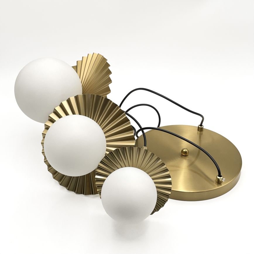 Κρεμαστό φωτιστικό CHITA με καλώδιο 3xG9/5W/230V, χρυσό