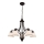 Κρεμαστό φωτιστικό CLAIR με σύρμα 5xE27/60W/230V, διάμ. 65 cm, μπρονζέ