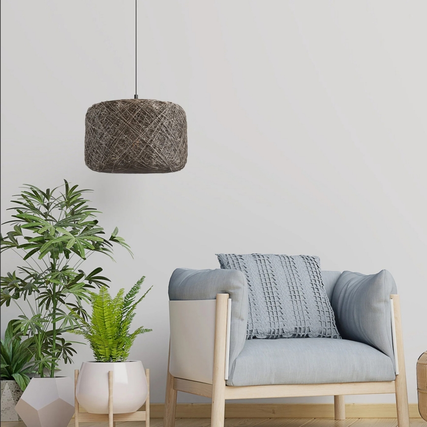 Κρεμαστό φωτιστικό CLEA με καλώδιο 1xE27/20W/230V, διάμ. 30 cm, ανθρακί