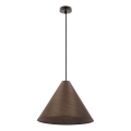 Κρεμαστό φωτιστικό CONO με καλώδιο 1xE27/40W/230V, επένδυση από καπλαμά μαόνι