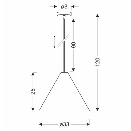 Κρεμαστό φωτιστικό CONO με καλώδιο 1xE27/40W/230V, επένδυση από καπλαμά μαόνι