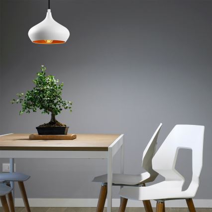 Κρεμαστό φωτιστικό DODO με καλώδιο, 1xE27/40W/230V, λευκό