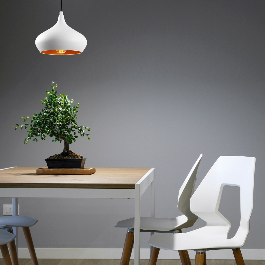 Κρεμαστό φωτιστικό DODO με καλώδιο, 1xE27/40W/230V, λευκό